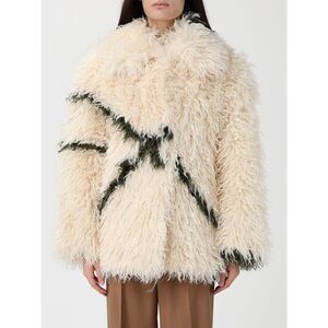 Jakke Fur Coat Woman Cream